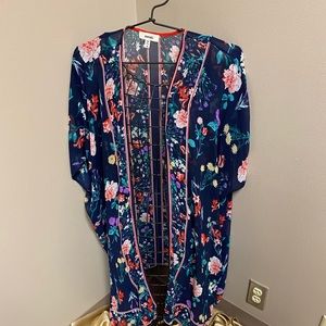 COPY - Meraki sheer floral print kimono